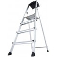 Drabina aluminiowa jednostronna Krause SECURY MultiGrip 1x4 z półką