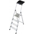 Drabina aluminiowa jednostronna Krause SECURY MultiGrip 1x4 z półką