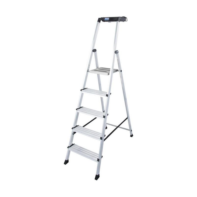 Drabina aluminiowa jednostronna Krause SECURY MultiGrip 1x5 z półką