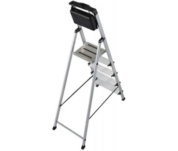 Drabina aluminiowa jednostronna Krause SECURY MultiGrip 1x5 z półką