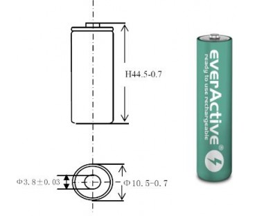 Akumulatorki AAA / R03 Ni-MH everActive 550mAh Infinity Line 3000 cykli (blister 4 szt.)