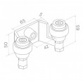Uchwyt PSG 60.022.7016 42mm górny do bram przesuwnych (2 rolki) kolor antracytowy RAL7016