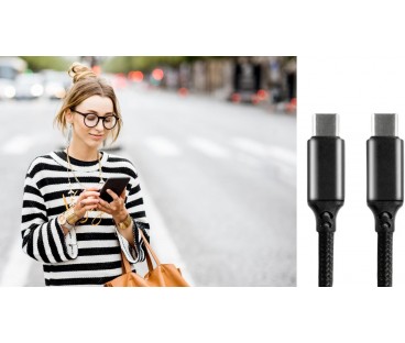 KABEL USB-C / USB-C everActive CBB-1PD5 100cm PD 100W 5A