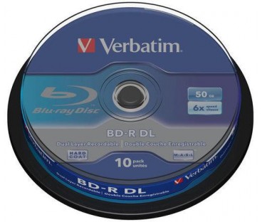 Płyty Blu-Ray Verbatim BD-R DL 50GB Cake (10szt.)