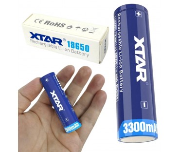 Akumulator 18650 Li-Ion 3,6V Xtar 3300mAh (1 szt.) z zabezpieczeniem