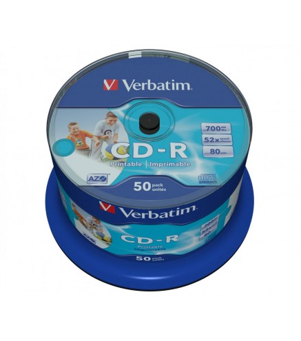 Płyta CD-R Verbatim AZO Printable cake (50szt)