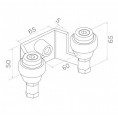 Uchwyt PSG 60.023.9005 60mm górny do bram przesuwnych (2 rolki) czarny RAL9005