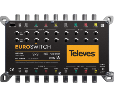 Wzmacniacz EuroSwitch 9 wejść 27/31dB (ref.719609)