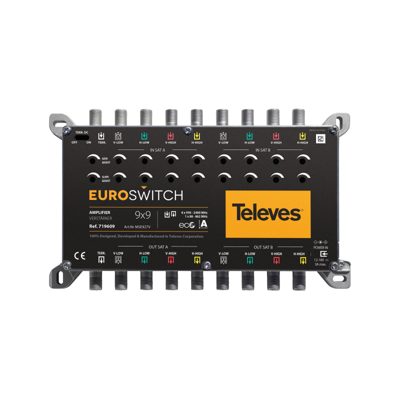 Wzmacniacz EuroSwitch 9 wejść 27/31dB (ref.719609)