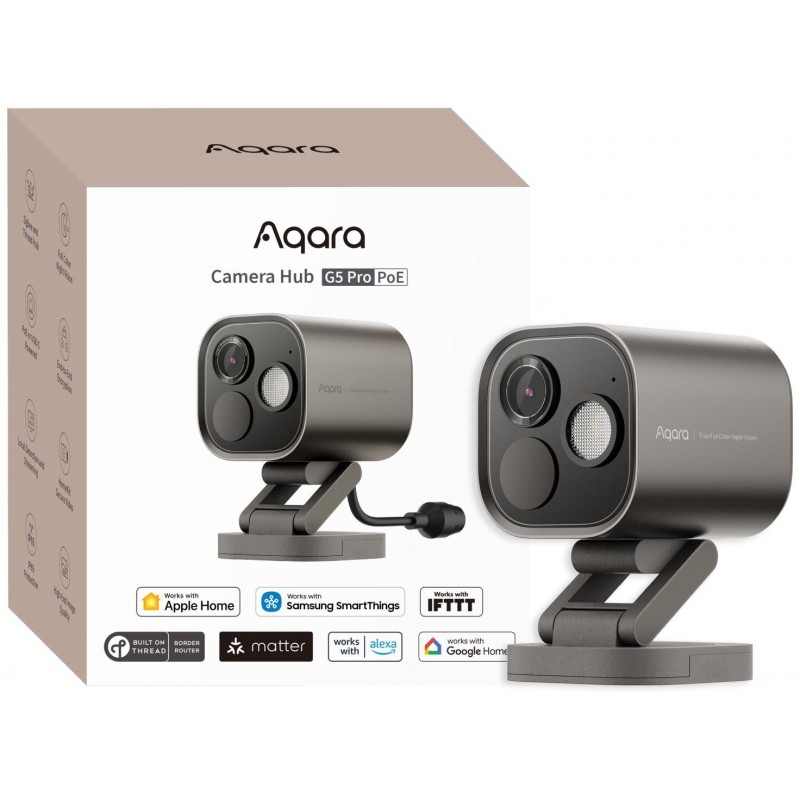 Aqara Camera Hub G5 Pro PoE Szara | Kamera IP | 1520p, Zigbee, CH-C03D