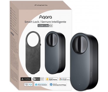 Aqara Smart Lock U200 Lite Czarny Inteligentny zamek do drzwi EL-D03D
