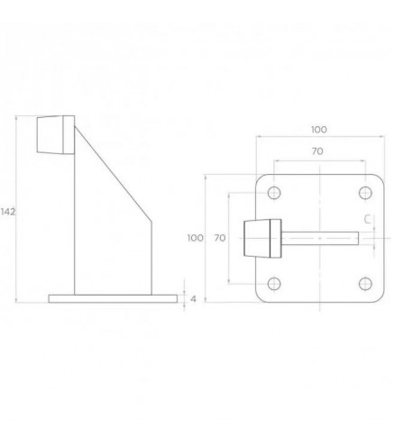Zderzak PSG 60.039.7016 - odbój do bramy, antracytowy RAL7016