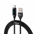 Kabel USB-A / USB-C Voltage PowerDisplay 66W 100cm czarny