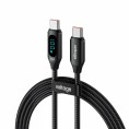 Kabel USB-C / USB-C Voltage PowerDisplay 100W PD 100cm czarny Kabel USB-C / USB-C Voltage PowerDisplay 100W PD 100cm czarny