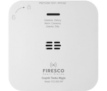 Czujnik czadu Firesco FCO-850 WF z WiFi aplikacja Tuya