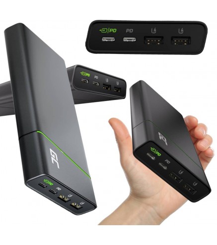 POWERBANK Green Cell PowerPlay Ultra 26800mAh SZYBKIE ŁADOWANIE 128W 2x USB-C PD 2x USB-A UC