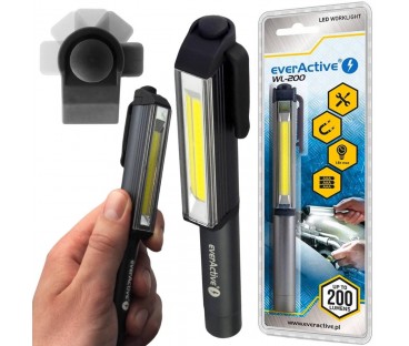 Latarka warsztatowa inspekcyjna COB LED everActive WL-200 3W 200 lumenów IP44