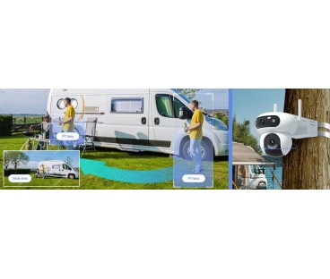 Kamera IP Ezviz HB90X Dual 4G Wi-Fi Kit 4MP+4MP z panelem solarnym 8W