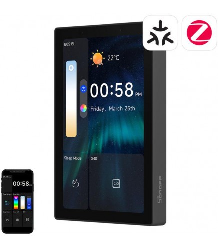 Panel sterowania WiFi/Bluetooth/ZigBee Matter SONOFF NSPanel Pro 120 (czarny) NSPanel120PB