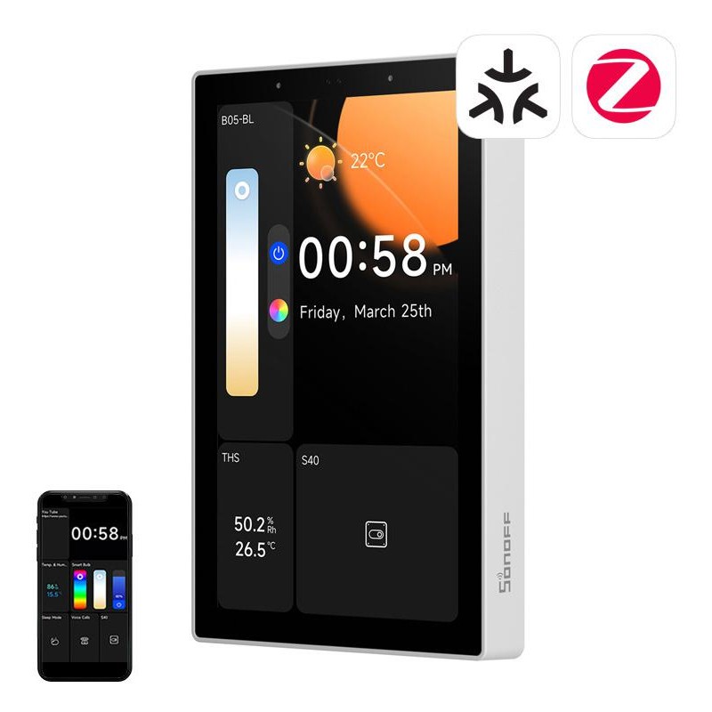 Panel sterowania WiFi/Bluetooth/ZigBee Matter SONOFF NSPanel Pro 120 (biały) NSPanel120PW