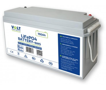 AKUMULATOR VOLT POLSKA LITOWO-ŻELAZOWO-FOSFORANOWY LiFePO4 25,6V 150Ah 150A