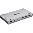 Przełącznik KVM Unitek USB-C 10Gbps z HDMI i transferem plików między systemami