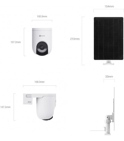 Kamera IP Ezviz HB8 Lite 4G Wi-Fi 4MP z Panelem Solarnym 5W