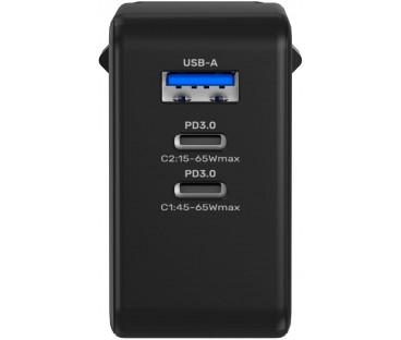 Ładowarka sieciowa Unitek GaN, PD 65W, podróżna, 3 porty