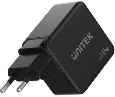 Ładowarka sieciowa Unitek GaN, PD 65W, podróżna, 3 porty