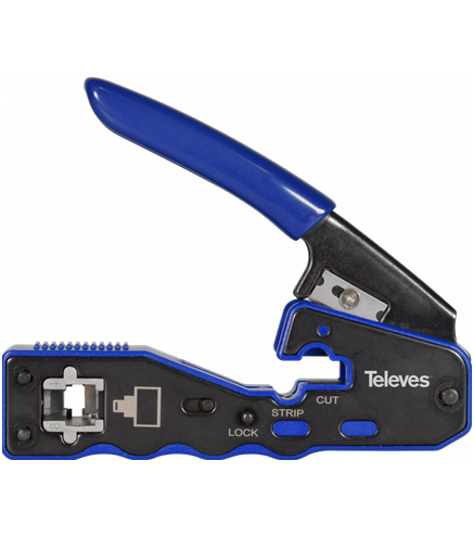 Zaciskarka do złączy RJ45 z automatycznym cięciem Televes 209802
