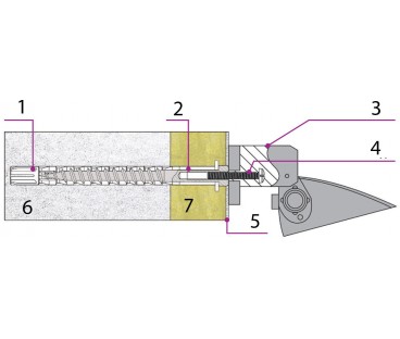 Kołek do mocowania na elewacji Ebolt 12x400 z gwintem wewnętrznym M5