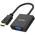 Adapter Unitek Y-6333 HDMI to VGA + audio Adapter Unitek Y-6333 HDMI to VGA + audio