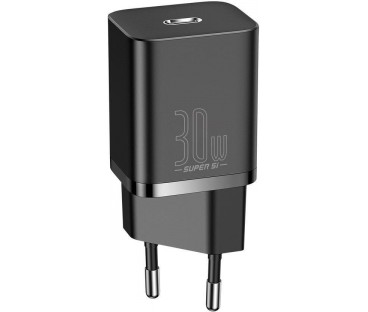 ŁADOWARKA SIECIOWA Baseus Super Si Quick Charger 1C CCSUP-J01 30W 1x USB-C PD 3.0 QC 3.0 CZARNA