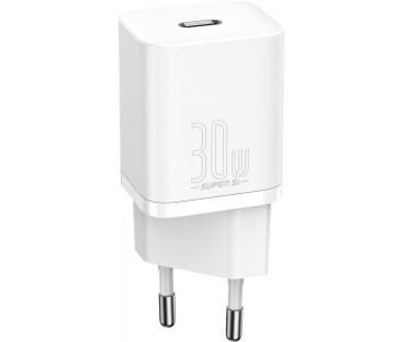 ŁADOWARKA SIECIOWA Baseus Super Si Quick Charger 1C CSUP-J02 30W 1x USB-C PD 3.0 QC 3.0 BIAŁA