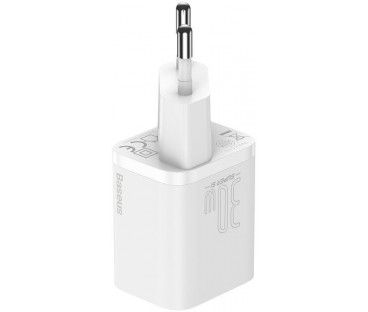 ŁADOWARKA SIECIOWA Baseus Super Si Quick Charger 1C CSUP-J02 30W 1x USB-C PD 3.0 QC 3.0 BIAŁA