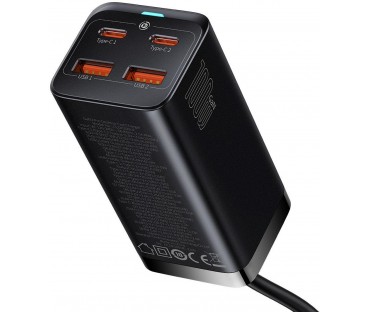 ŁADOWARKA SIECIOWA Baseus GaN 3 Pro Desktop Fast Charger CCGP000101 100W 2x USB-A 2x USB-C PD 3.0 QC 4.0+