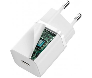 ŁADOWARKA SIECIOWA Baseus Super Si Quick Charger 1C CSUP-J02 30W 1x USB-C PD 3.0 QC 3.0 BIAŁA