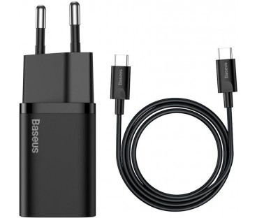 ŁADOWARKA SIECIOWA Baseus Super Si Quick Charger 1C TZCCSUP-L01 25W 1x USB-C PD 3.0 QC 3.0 + KABEL