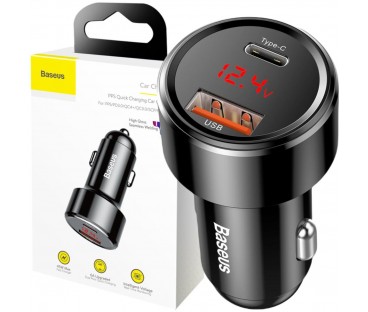 ŁADOWARKA SAMOCHODOWA Baseus Magic CCMLC20C-01 45W 6A 1x USB-A 1x USB-C QC 3.0
