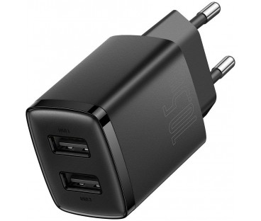 ŁADOWARKA SIECIOWA Baseus Compact Charger CCXJ010201 10.5W 2x USB-A CZARNA