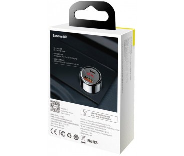 ŁADOWARKA SAMOCHODOWA Baseus Magic CCMLC20C-01 45W 6A 1x USB-A 1x USB-C QC 3.0