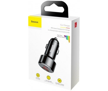 ŁADOWARKA SAMOCHODOWA Baseus Magic CCMLC20C-01 45W 6A 1x USB-A 1x USB-C QC 3.0