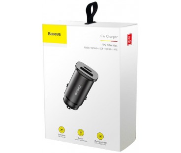ŁADOWARKA SAMOCHODOWA Baseus Square CCALL-AS01 30W 5A 1x USB-A 1x USB-C QC 4.0+