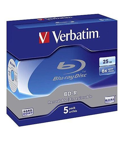 Płyty Blu-Ray Verbatim BD-R SL 25GB Cake (5szt.)