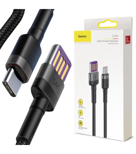 KABEL USB-A / USB-C Baseus Cafule CATKLF-PG1 100cm SuperCharge 40W 5A QC 3.0 W OPLOCIE
