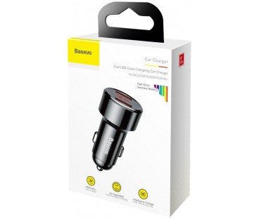 ŁADOWARKA SAMOCHODOWA Baseus Magic CCMLC20A-01 45W 6A 2x USB-A QC 3.0