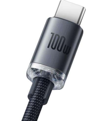 KABEL USB-A / USB-C Baseus Crystal CAJY000401 120cm 100W 6A QC 3.0 W OPLOCIE PREMIUM