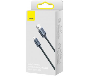 KABEL USB-A / USB-C Baseus Crystal CAJY000401 120cm 100W 6A QC 3.0 W OPLOCIE PREMIUM