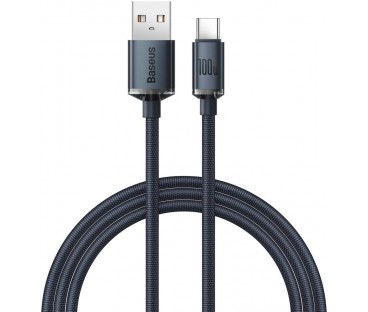 KABEL USB-A / USB-C Baseus Crystal CAJY000401 120cm 100W 6A QC 3.0 W OPLOCIE PREMIUM