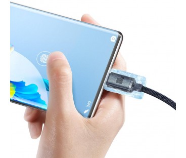KABEL USB-A / USB-C Baseus Crystal CAJY000401 120cm 100W 6A QC 3.0 W OPLOCIE PREMIUM